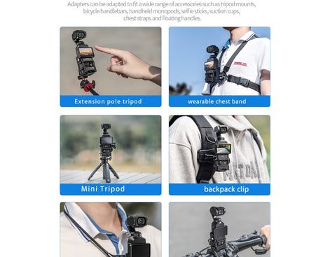 For DJI OSMO Pocket 3 STARTRC Protection Frame Expansion Adapter Bracket, For DJI OSMO Pocket 3 Expansion Adapter