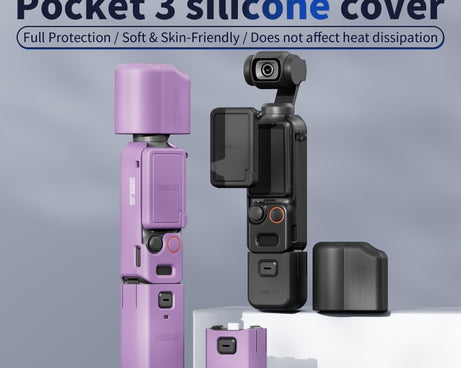 For DJI OSMO Pocket 3 STARTRC 5 in 1 Body Lens Handle Screen Silicone TPU Case, 5 in 1 Case