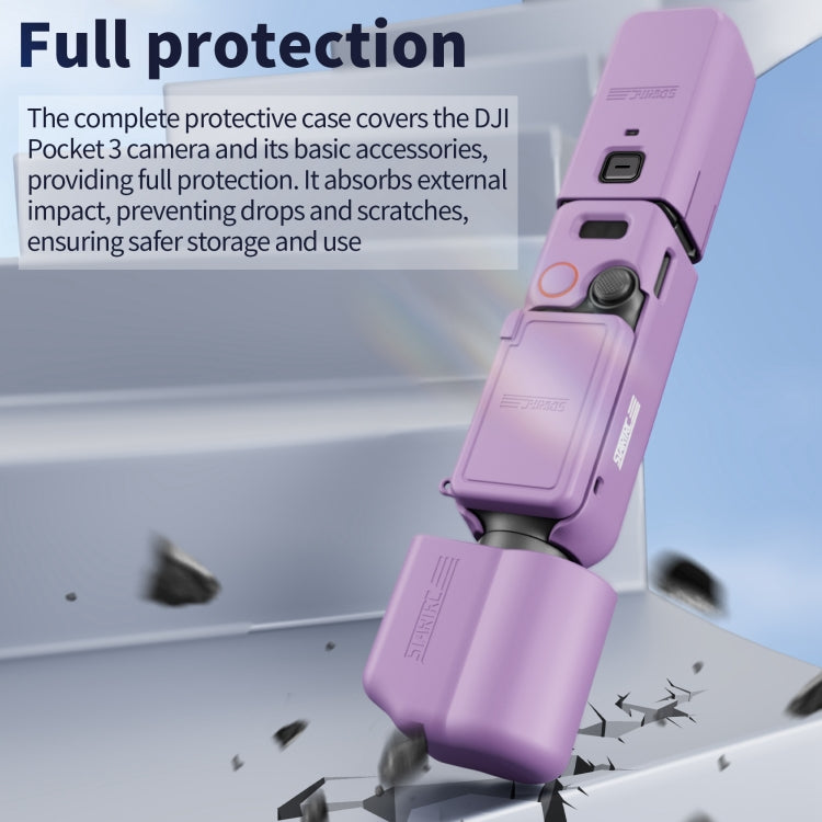 For DJI OSMO Pocket 3 STARTRC 5 in 1 Body Lens Handle Screen Silicone TPU Case, 5 in 1 Case