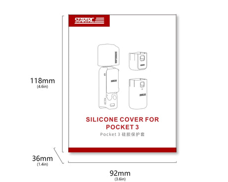 For DJI OSMO Pocket 3 STARTRC 5 in 1 Body Lens Handle Screen Silicone TPU Case, 5 in 1 Case