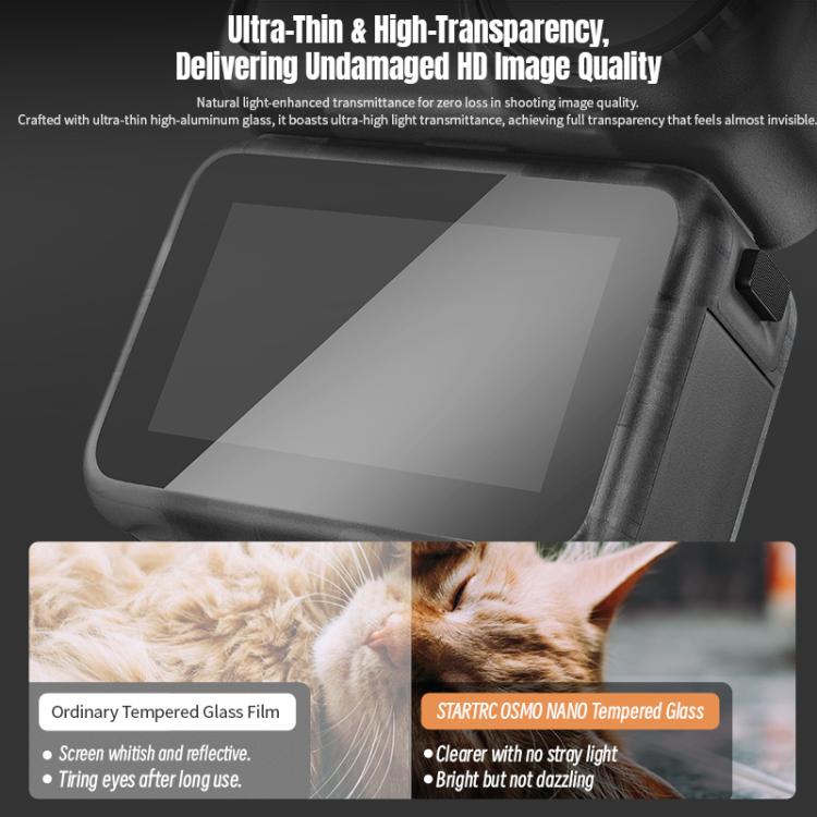 For DJI Osmo Nano STARTRC 2pcs Tempered Glass Film