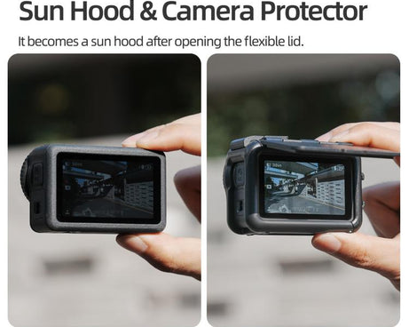For DJI Osmo Action 6 Sunnylife Protective Case Frame Mount AdapterHousing Case with Detachable Sun Hood, For DJI Osmo Action 6