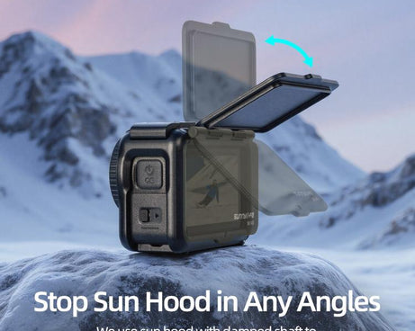 For DJI Osmo Action 6 Sunnylife Protective Case Frame Mount AdapterHousing Case with Detachable Sun Hood, For DJI Osmo Action 6