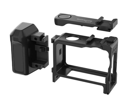 For DJI Action 6 Sunnylife 2-in-1 Detachable Protective Frame & Street Photography Handle Ergonomic Hand Grip Quick Release Shutter Handle, For DJI Action 6