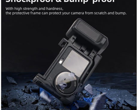 For DJI Action 6 Sunnylife 2-in-1 Detachable Protective Frame & Street Photography Handle Ergonomic Hand Grip Quick Release Shutter Handle, For DJI Action 6