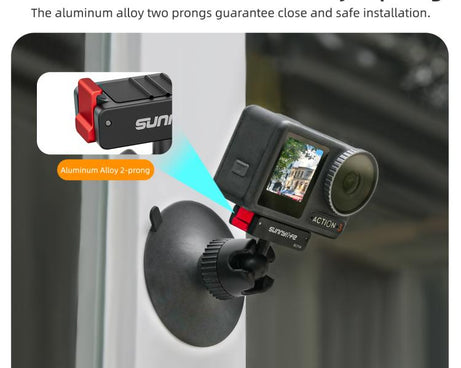 Sunnylife Magnetic Quick-Release Ball-Joint Adapter Mount 360 Rotatable Suction Cup Bracket For DJI Osmo 360 / Action 5 Pro / 4 / 3, For DJI Osmo 360 / Action 5 Pro / 4 / 3