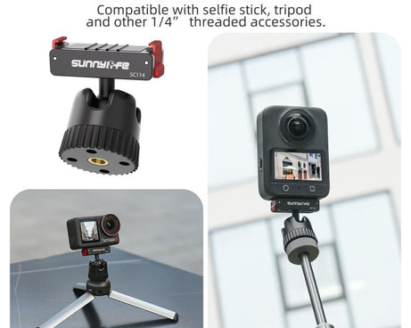 Sunnylife Magnetic Quick-Release Ball-Joint Adapter Mount 360 Rotatable Suction Cup Bracket For DJI Osmo 360 / Action 5 Pro / 4 / 3, For DJI Osmo 360 / Action 5 Pro / 4 / 3