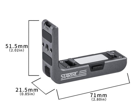 For DJI Osmo Action 5 Pro / 4 / 3 STARTRC L-shaped Magnetic Quick Release Bracket, For DJI Osmo Action 5 Pro / 4 / 3 L-shaped