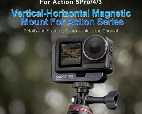 For DJI Osmo Action 5 Pro / 4 / 3 STARTRC L-shaped Magnetic Quick Release Bracket, For DJI Osmo Action 5 Pro / 4 / 3 L-shaped