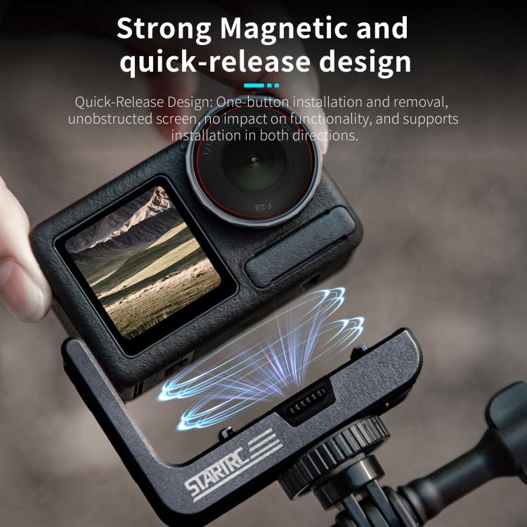 For DJI Osmo Action 5 Pro / 4 / 3 STARTRC L-shaped Magnetic Quick Release Bracket, For DJI Osmo Action 5 Pro / 4 / 3 L-shaped