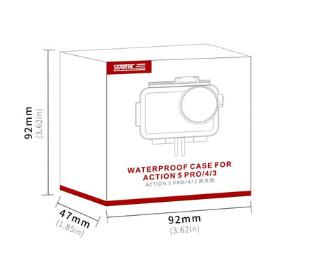 For DJI Osmo Action 5 Pro / 3 / 4 STARTRC 40m Underwater Waterproof Housing Diving Case