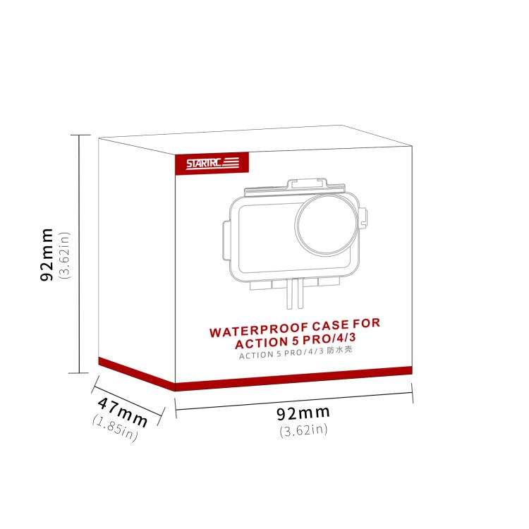 For DJI Osmo Action 5 Pro / 3 / 4 STARTRC 40m Underwater Waterproof Housing Diving Case