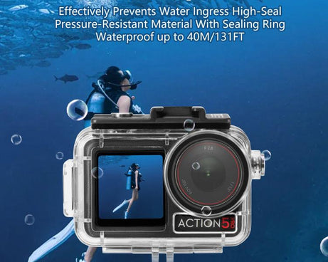 For DJI Osmo Action 5 Pro / 3 / 4 STARTRC 40m Underwater Waterproof Housing Diving Case