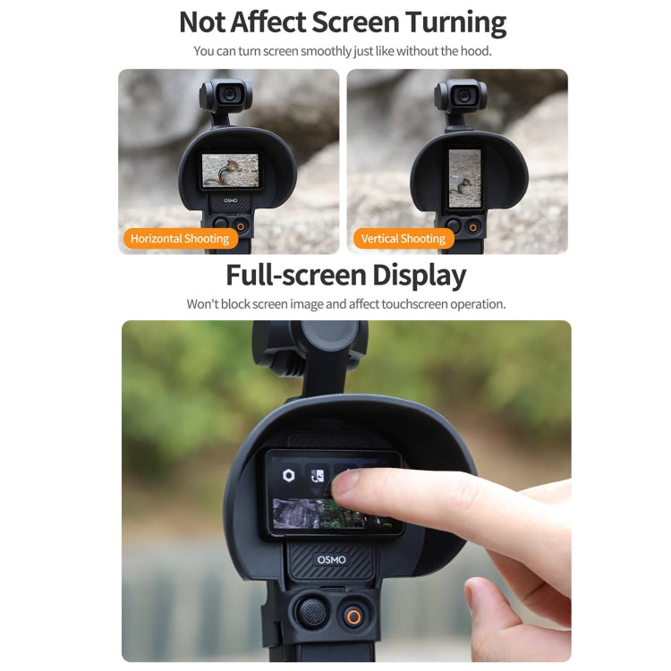 For DJI OSMO Pocket 3 Sunnylife Sunshade Screen Protective Cover Hood
