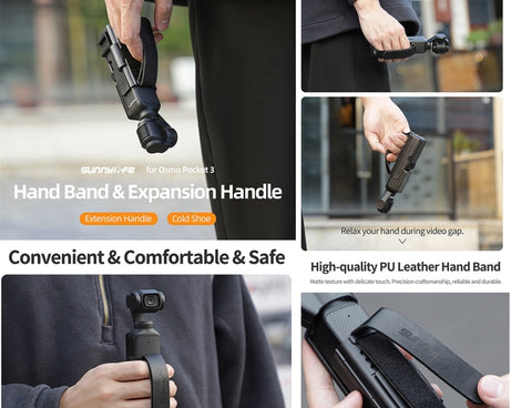 For DJI OSMO Pocket 3 Sunnylife Hand Band Protective Frame Cold Shoe Extension Handle Cover