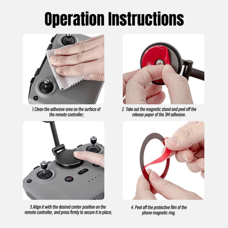 For DJI RC-N STARTRC Remote Controller Phone Magnetic Mount