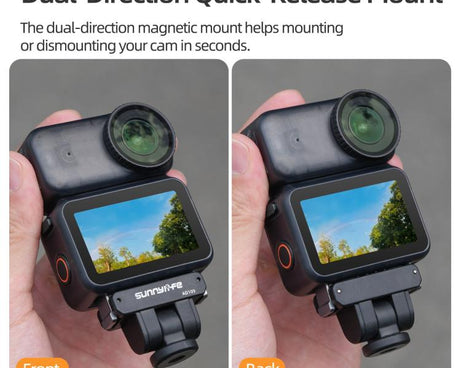 For DJI Osmo 360 Sunnylife Dual-Direction Magnetic Quick Release Adapter Mount
