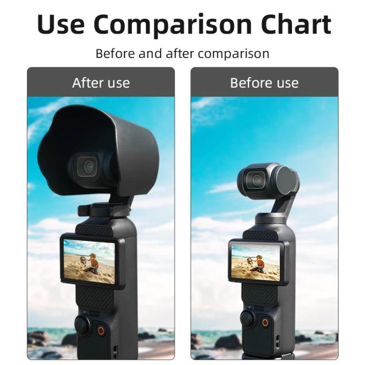 For DJI OSMO Pocket 3 BRDRC Sunshade Lens Protective Cover Hood