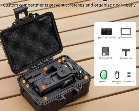 For DJI OSMO Action 5 Pro / 4 / 3 Camera Hard Storage Box Bag Protective Case