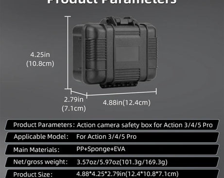 For DJI OSMO Action 5 Pro / 4 / 3 Camera Hard Storage Box Bag Protective Case