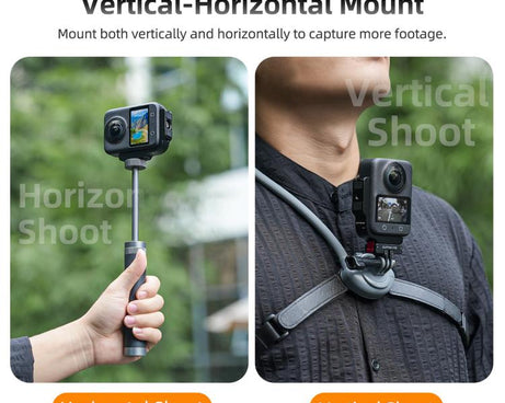For DJI Osmo 360 Sunnylife Metal L-Type Vertical-Horizontal Mount with Magnetic Adapter Quick Release Mount Adapter Stand