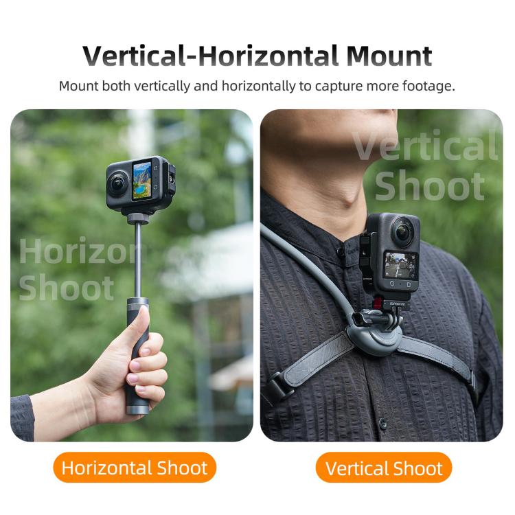 For DJI Osmo 360 Sunnylife Metal L-Type Vertical-Horizontal Mount with Magnetic Adapter Quick Release Mount Adapter Stand