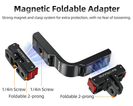 For DJI Osmo 360 Sunnylife Metal L-Type Vertical-Horizontal Mount with Magnetic Adapter Quick Release Mount Adapter Stand