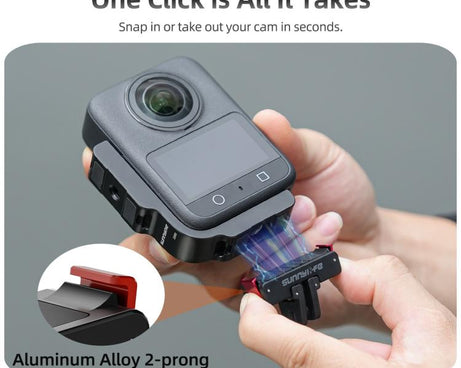 For DJI Osmo 360 Sunnylife Metal L-Type Vertical-Horizontal Mount with Magnetic Adapter Quick Release Mount Adapter Stand