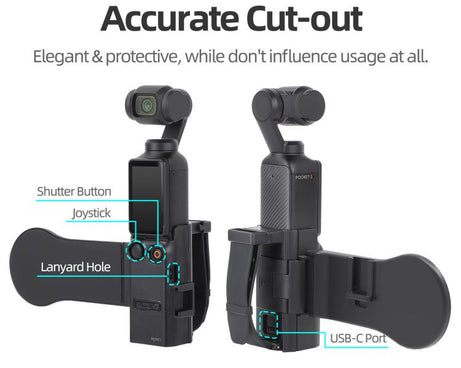 For DJI Osmo Pocket 3 Sunnylife Hand Band Magnetic Expansion Adapter Phone Teleprompter Holder Mount Extension Handle