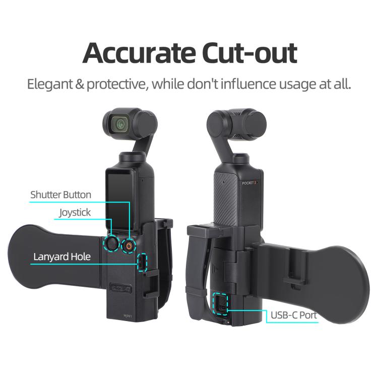 For DJI Osmo Pocket 3 Sunnylife Hand Band Magnetic Expansion Adapter Phone Teleprompter Holder Mount Extension Handle