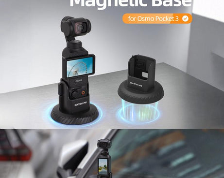 For DJI Osmo Pocket 3 Sunnylife Magnetic Base Mount Tabletop Base Stand Holder