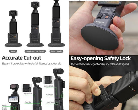 For DJI Osmo Pocket 3 Sunnylife Magnetic Base Mount Tabletop Base Stand Holder
