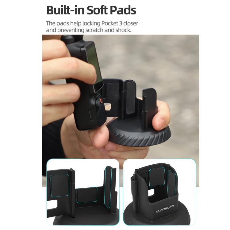 For DJI Osmo Pocket 3 Sunnylife Magnetic Base Mount Tabletop Base Stand Holder