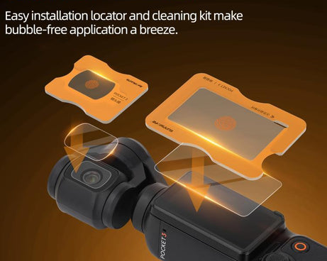 For DJI Osmo Pocket 3 Sunnylife Lens Screen Protector AR Anti-reflection Tempered Glass Film with Film Locator