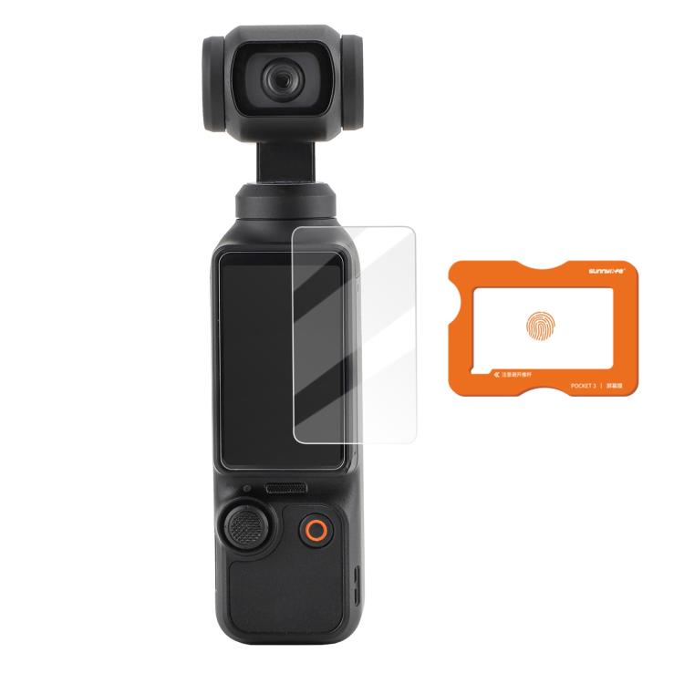 For DJI Osmo Pocket 3 Sunnylife Screen Protector AR Anti-reflection Tempered Glass Film with Film Locator