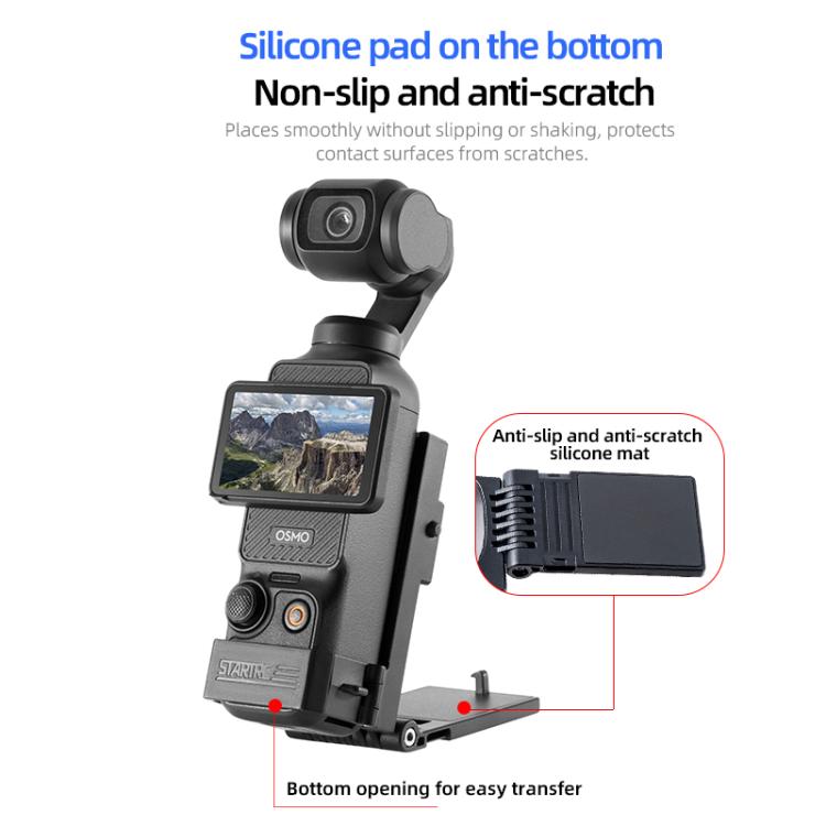 For DJI Osmo Pocket 3 STARTRC Folding Magnetic Mount Base Fixed Bracket