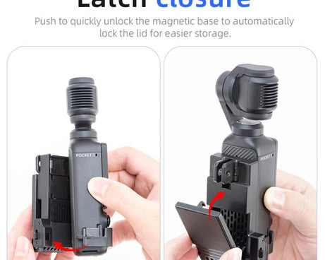For DJI Osmo Pocket 3 STARTRC Folding Magnetic Mount Base Fixed Bracket