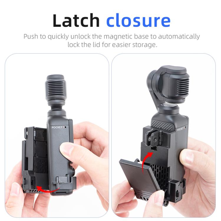 For DJI Osmo Pocket 3 STARTRC Folding Magnetic Mount Base Fixed Bracket