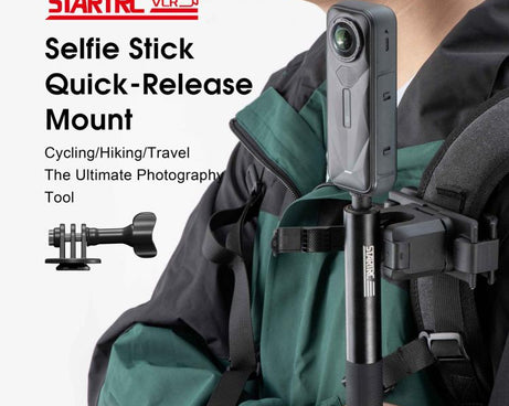STARTRC Quick-Release Backpack Mount Clip Bracket for Selfie Stick or Action Camera