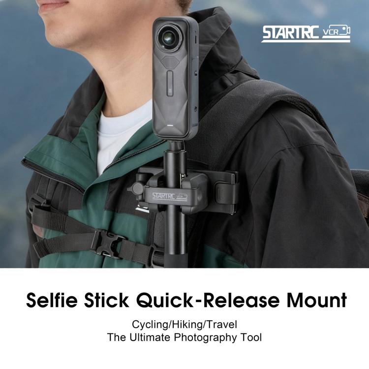 STARTRC Quick-Release Backpack Mount Clip Bracket for Selfie Stick or Action Camera