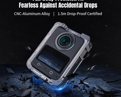 For DJI Osmo 360 STARTRC Metal Cage Frame with Cold Shoe, For DJI Osmo 360