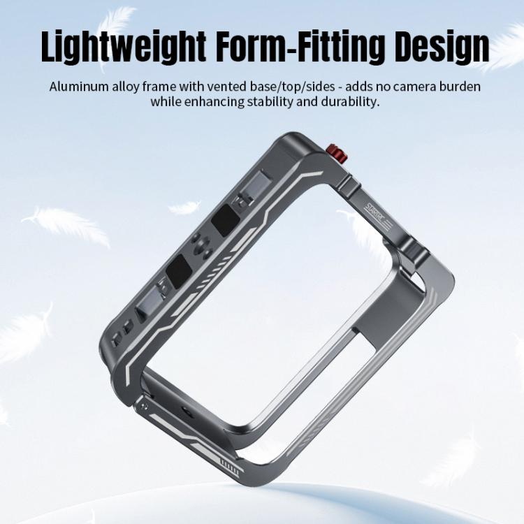 For DJI Osmo 360 STARTRC Metal Cage Frame with Cold Shoe, For DJI Osmo 360