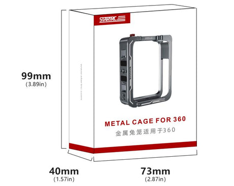 For DJI Osmo 360 STARTRC Metal Cage Frame with Cold Shoe, For DJI Osmo 360