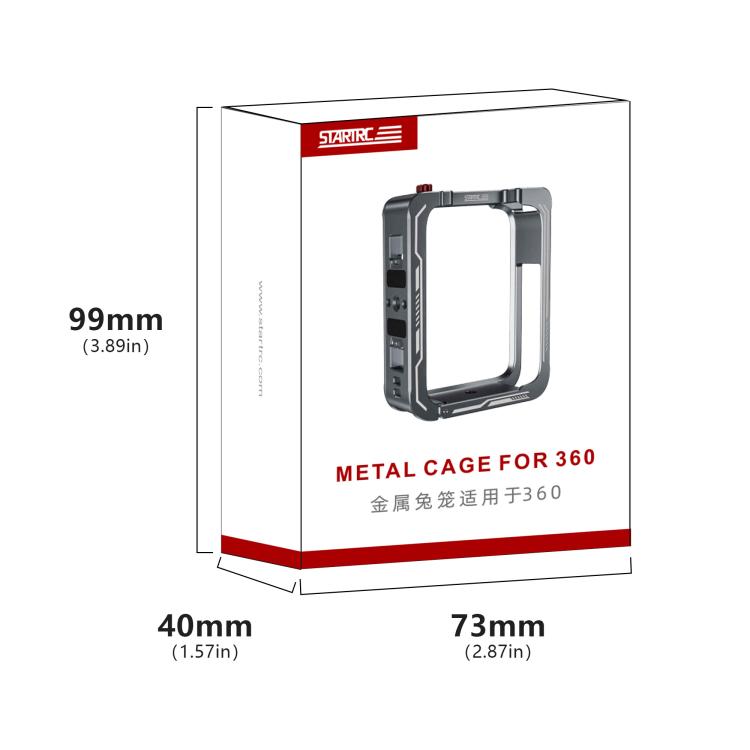 For DJI Osmo 360 STARTRC Metal Cage Frame with Cold Shoe, For DJI Osmo 360