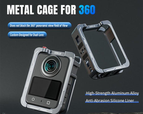 For DJI Osmo 360 STARTRC Metal Cage Frame with Cold Shoe, For DJI Osmo 360