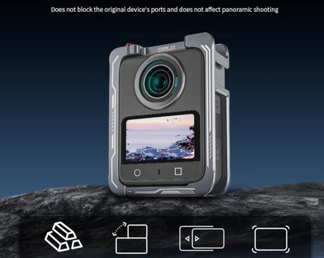 For DJI Osmo 360 STARTRC Metal Cage Frame with Cold Shoe, For DJI Osmo 360