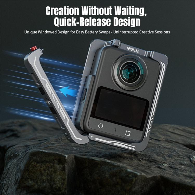 For DJI Osmo 360 STARTRC Metal Cage Frame with Cold Shoe, For DJI Osmo 360