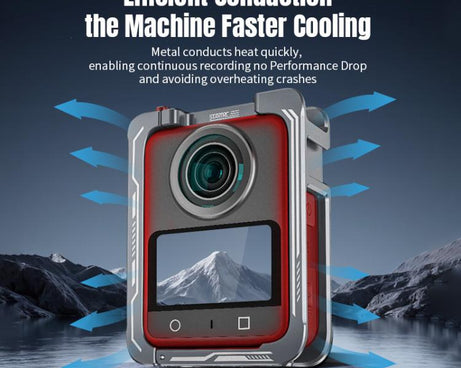 For DJI Osmo 360 STARTRC Metal Cage Frame with Cold Shoe, For DJI Osmo 360