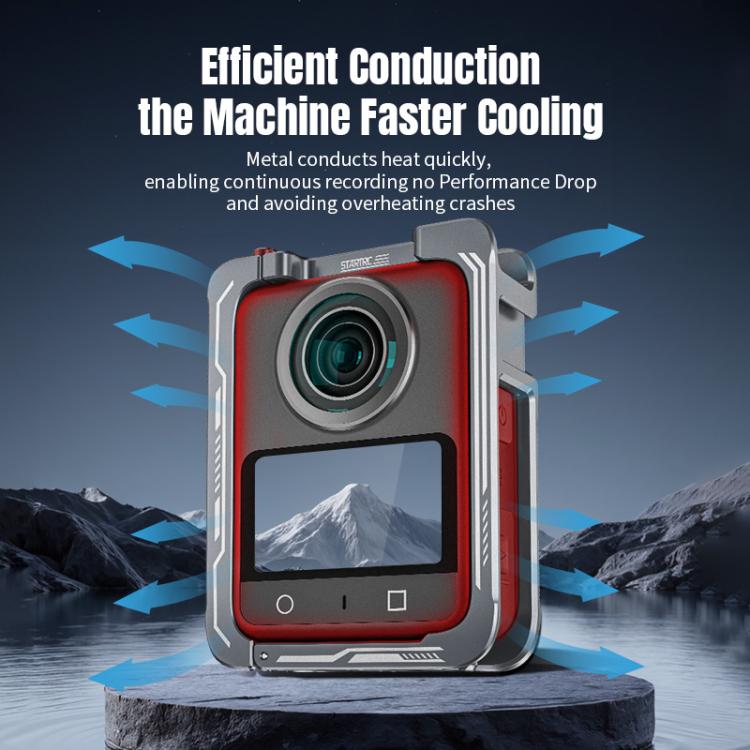 For DJI Osmo 360 STARTRC Metal Cage Frame with Cold Shoe, For DJI Osmo 360