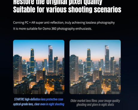 For DJI Osmo 360 STARTRC Lens Guard PC Protective Cover, PC Lens Guard